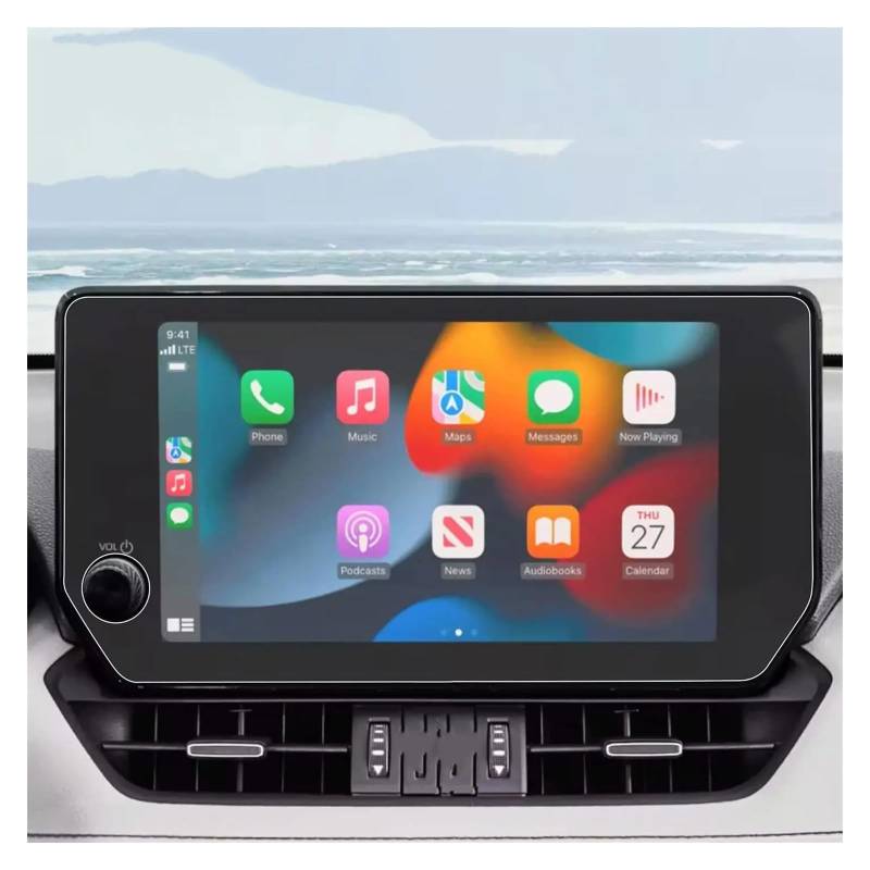 Für Toyota Für RAV4 2023 2024 10,5 Zoll HD Navigation Center Bildschirm Gehärtetes Glas Displayschutzfolie Navigation Schutzfolie von LZBZHB