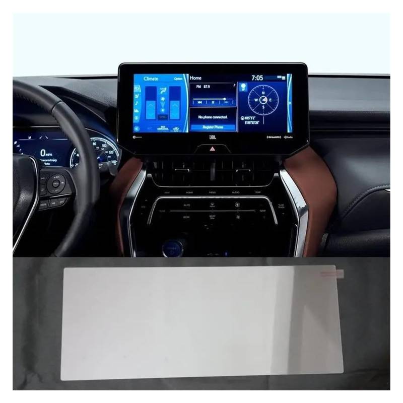 Für Toyota Für Venza 2021 2022 12,3-Zoll-Autoradio GPS-Navigationssteuerungsanzeigebildschirm Displayschutz Aus Gehärtetem Glas Navigation Schutzfolie(12.3 inch) von LZBZHB