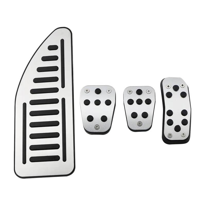 Pedalbelag Aluminiumlegierung Auto Gas Bremspedal Abdeckung Für Ford Für Ecosport 2012 2013 2014 2015 2016 2017 Bremse Kupplungspedalauflage(MT with Rest) von LZBZHB