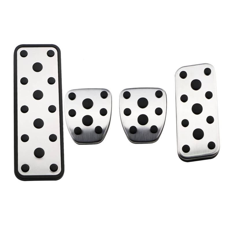 Pedalbelag Auto Edelstahl Gas Bremspedal Restfoot Pedal Covers Für Subaru Für Outback 2004 2005 2006 Bremse Kupplungspedalauflage(MT with Rest) von LZBZHB
