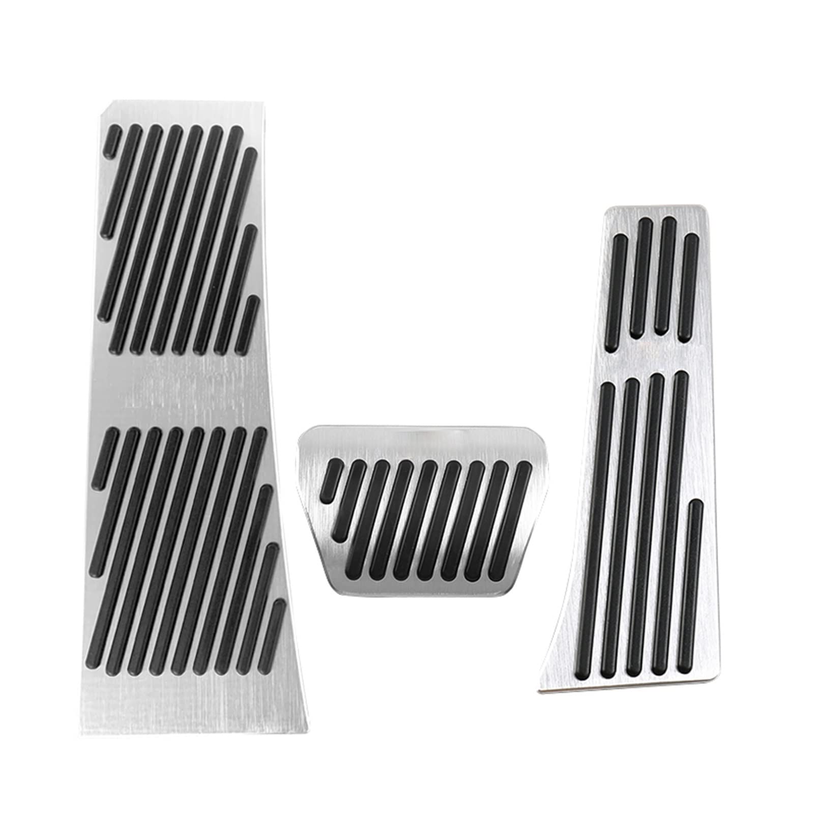 Pedalbelag Auto-Fußstütze Pedal Beschleuniger Bremspedal Abdeckung Rutschfeste Unterlage Aluminiumlegierung Für IX Für IX5 2021 2022 2023 Bremse Kupplungspedalauflage(Rest AT Silver 3pcs) von LZBZHB