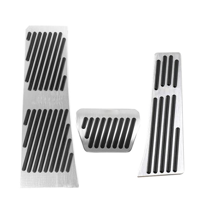 Pedalbelag Auto-Fußstütze Pedal Beschleuniger Bremspedal Abdeckung Rutschfeste Unterlage Aluminiumlegierung Für IX Für IX5 2021 2022 2023 Bremse Kupplungspedalauflage(Rest AT Silver 3pcs) von LZBZHB