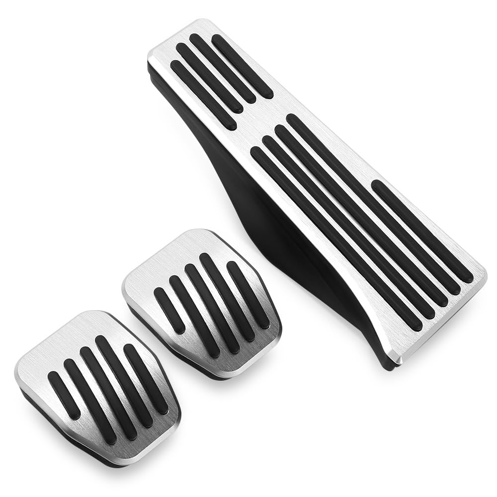 Pedalbelag Auto Gaspedal Bremse Fußstütze Pedal Pads Für E30 Für E32 Für E34 Für E36 Für E38 Für E39 Für E90 Für X5 Für X3 Für Z3 Bremse Kupplungspedalauflage(Fuel Brake Clutch MT) von LZBZHB