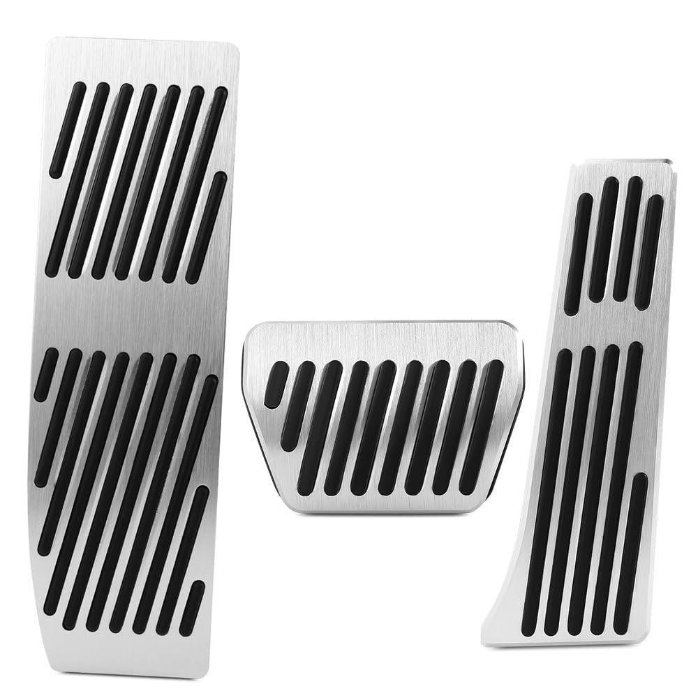 Pedalbelag Auto Kraftstoff Bremse Fußstütze Pedal Pads Für X1 Für E39 Für E46 Für E87 Für E90 Für E91 Für E92 1998-2012 Bremse Kupplungspedalauflage(No Drill 3pcs For AT) von LZBZHB