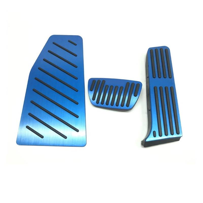 Pedalbelag Auto-Kraftstoffbremspedale Fußstützenpedalplatten-Abdeckpolster Für Toyota Für RAV4 Für RAV 4 Für XA50 2019 2020 2021 2022 2023 2024 Bremse Kupplungspedalauflage(3pcs Blue) von LZBZHB