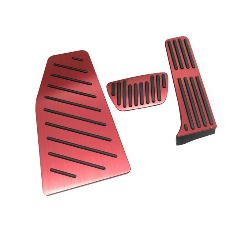 Pedalbelag Auto-Kraftstoffbremspedale Fußstützenpedalplatten-Abdeckpolster Für Toyota Für RAV4 Für RAV 4 Für XA50 2019 2020 2021 2022 2023 2024 Bremse Kupplungspedalauflage(3pcs Red) von LZBZHB
