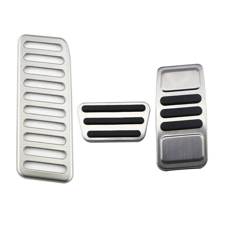 Pedalbelag Edelstahl Auto Gaspedal Bremspedal Abdeckung Fußstütze Pedale Für Ford Für Mustang 2015 2016 2017 2018 2019 2020 2021 Bremse Kupplungspedalauflage(AT with Rest) von LZBZHB