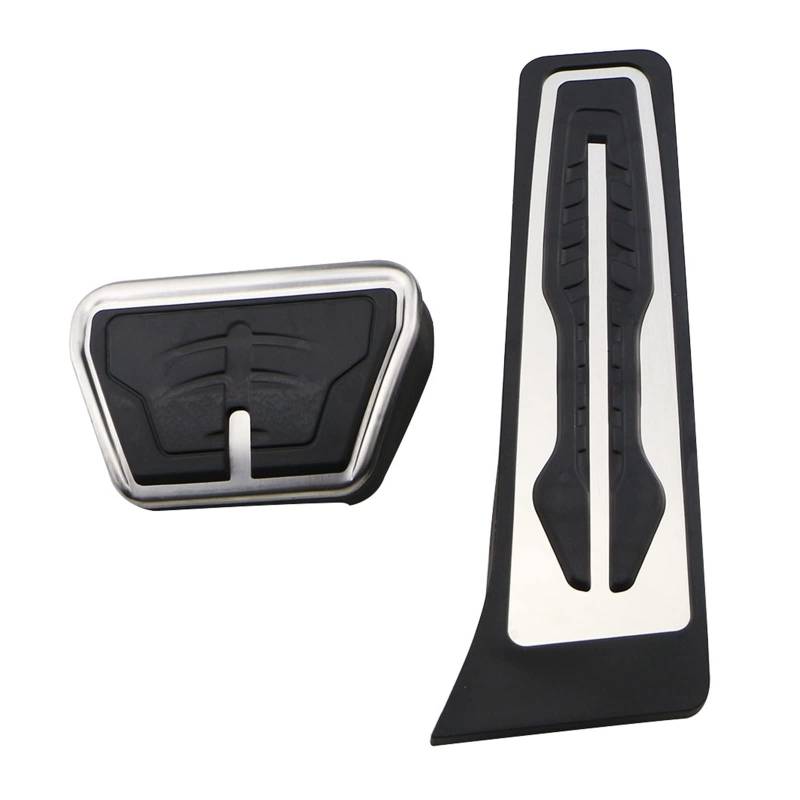 Pedalbelag LHD-Auto-Pedale Aus Edelstahl Pads Abdeckung Für 7er-Serie Für 740i Für 750i Für G11 Für G12 2016 2017 2018 2019 2020 2021 2022 Bremse Kupplungspedalauflage(AT without Rest) von LZBZHB