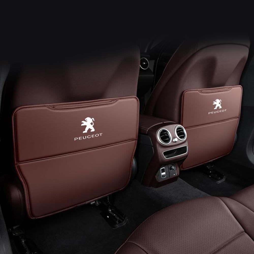 Auto Rücksitz Anti Kick Pad für Peugeot 206CC 207CC 3008 307CC 307SW Autositz Rückenlehne Protector Zubehör,normal-Brownstyle Auto Rücksitz Anti Kick Pad für Peugeot 206CC 207CC 3008 307CC 307SW Autositz Rückenlehne Protector Zubehör,normal-Brownstyle von LZJPL