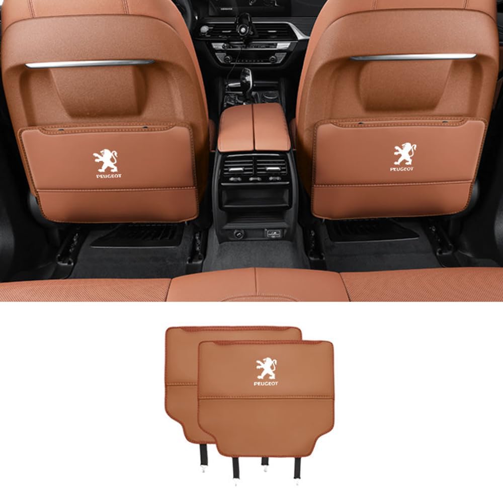 Auto Rücksitz Anti Kick Pad für Peugeot 206CC 207CC 3008 307CC 307SW Autositz Rückenlehne Protector Zubehör,normal-Brownstyle Auto Rücksitz Anti Kick Pad für Peugeot 206CC 207CC 3008 307CC 307SW Autositz Rückenlehne Protector Zubehör,normal-Brownstyle von LZJPL