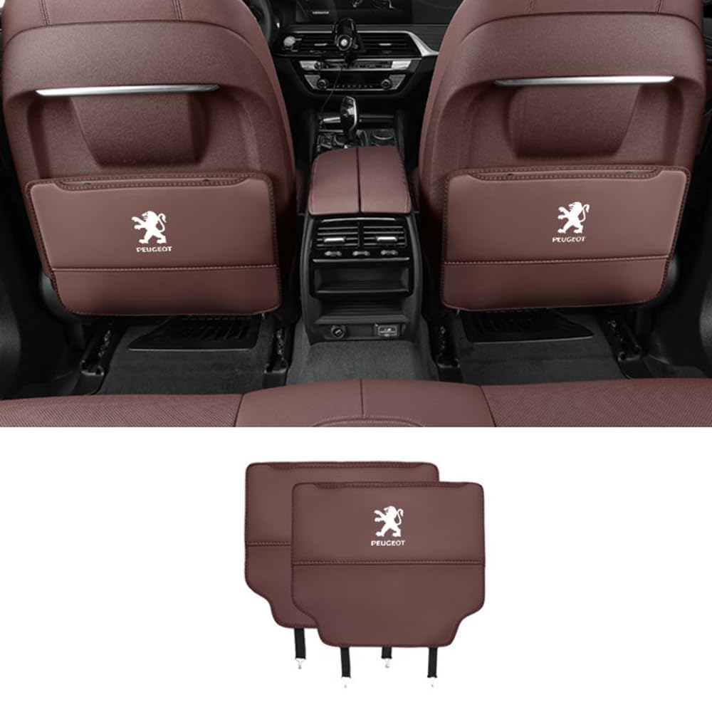 Auto Rücksitz Anti Kick Pad für Peugeot 206CC 207CC 3008 307CC 307SW Autositz Rückenlehne Protector Zubehör,normal-Coffeestyle Auto Rücksitz Anti Kick Pad für Peugeot 206CC 207CC 3008 307CC 307SW Autositz Rückenlehne Protector Zubehör,normal-Coffeestyle von LZJPL