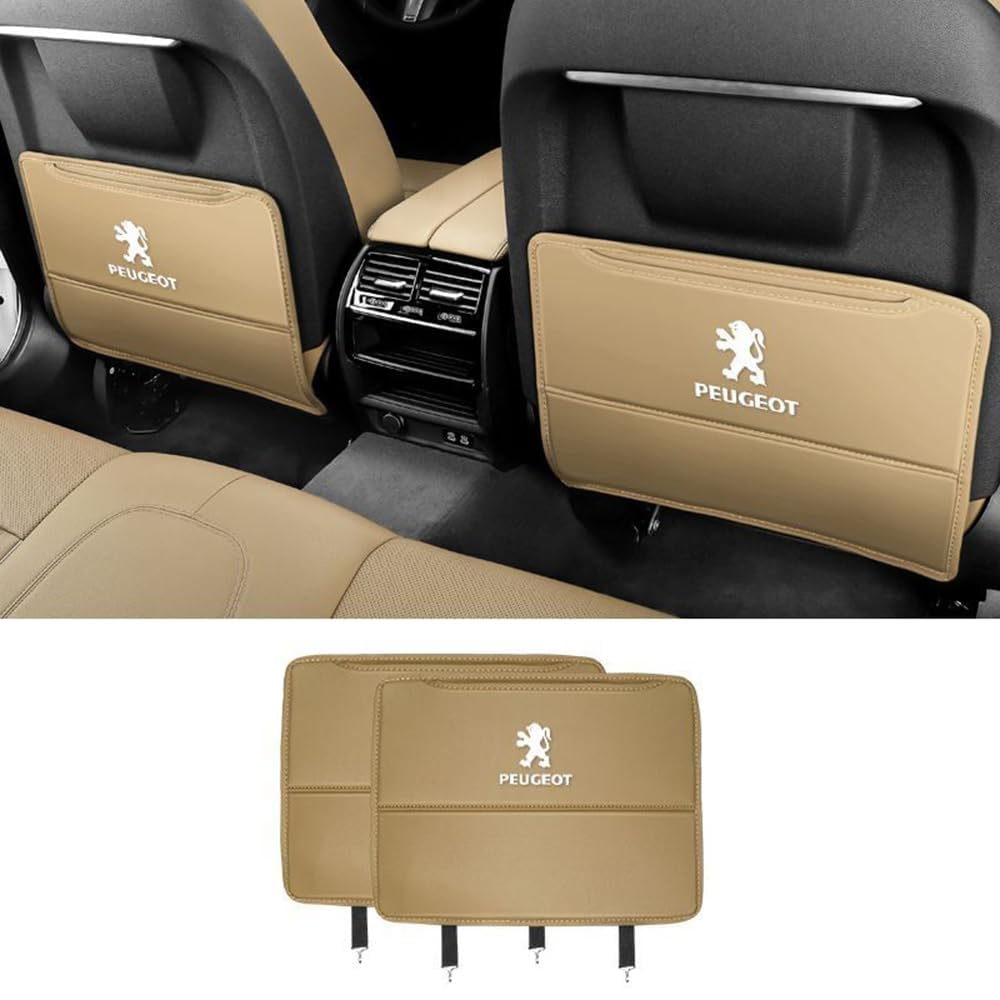 Auto Rücksitz Anti Kick Pad für Peugeot 308CC 308SW 4008 407 607 RCZ 307CC Autositz Rückenlehne Protector Zubehör,normal-Beigestyle Auto Rücksitz Anti Kick Pad für Peugeot 308CC 308SW 4008 407 607 RCZ 307CC Autositz Rückenlehne Protector Zubehör,normal-Beigestyle von LZJPL