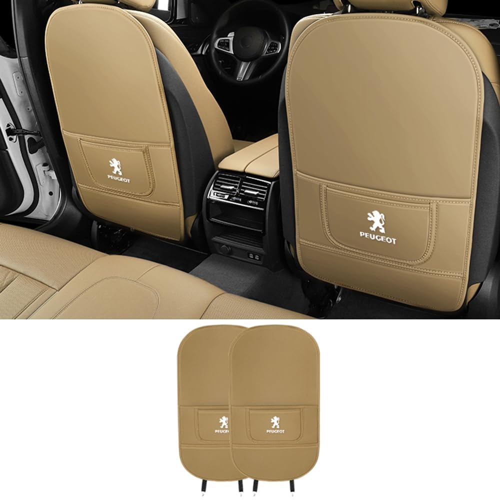 Auto Rücksitz Anti Kick Pad für Peugeot 308CC 308SW 4008 407 607 RCZ 307CC Autositz Rückenlehne Protector Zubehör,normal-Beigestyle Auto Rücksitz Anti Kick Pad für Peugeot 308CC 308SW 4008 407 607 RCZ 307CC Autositz Rückenlehne Protector Zubehör,normal-Beigestyle von LZJPL