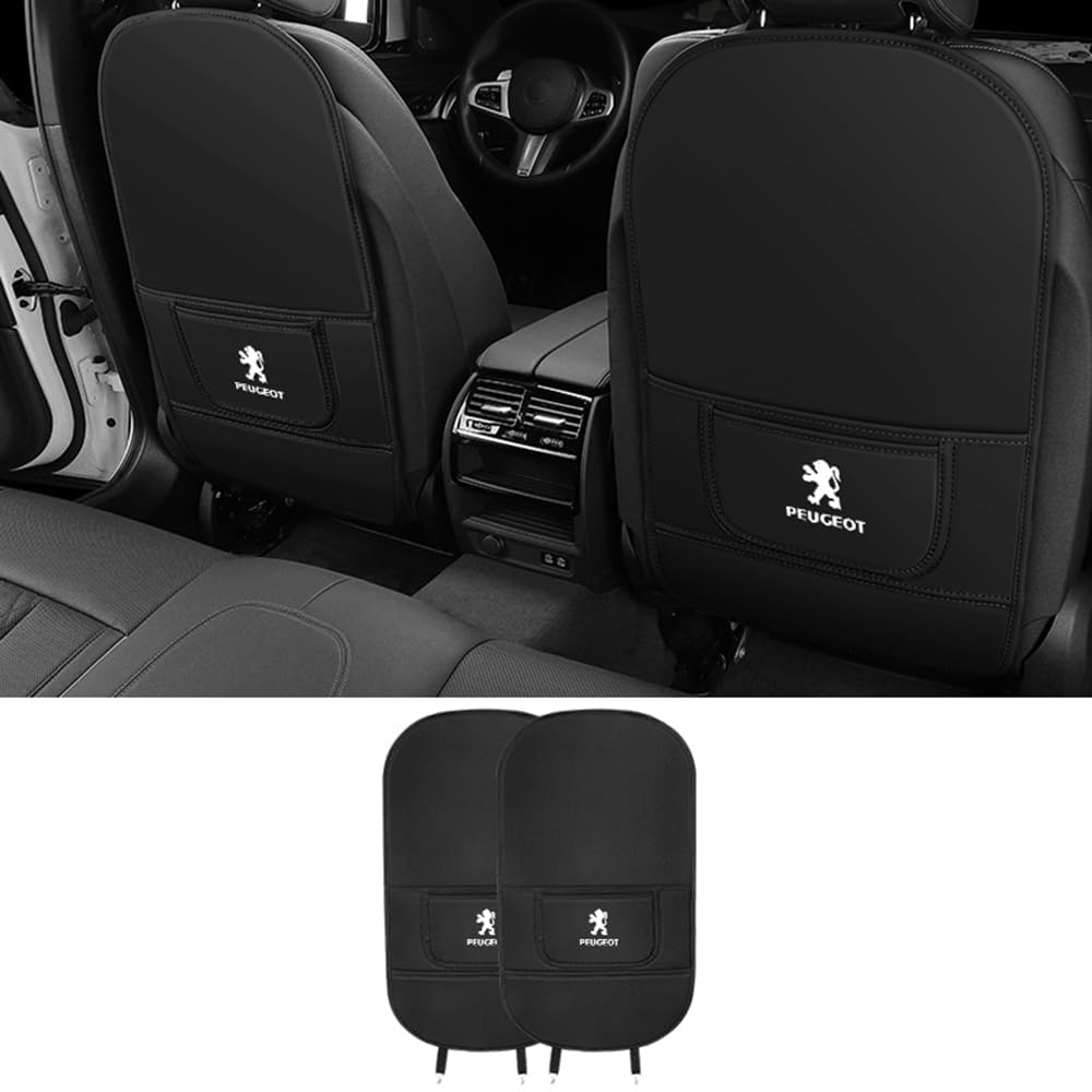 Auto Rücksitz Anti Kick Pad für Peugeot 308CC 308SW 4008 407 607 RCZ 307CC Autositz Rückenlehne Protector Zubehör,normal-Blackstyle Auto Rücksitz Anti Kick Pad für Peugeot 308CC 308SW 4008 407 607 RCZ 307CC Autositz Rückenlehne Protector Zubehör,normal-Blackstyle von LZJPL