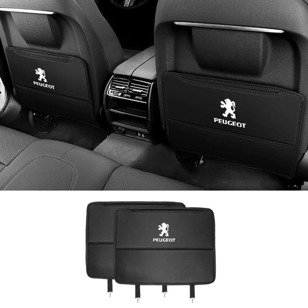 Auto Rücksitz Anti Kick Pad für Peugeot 308CC 308SW 4008 407 607 RCZ 307CC Autositz Rückenlehne Protector Zubehör,normal-Blackstyle Auto Rücksitz Anti Kick Pad für Peugeot 308CC 308SW 4008 407 607 RCZ 307CC Autositz Rückenlehne Protector Zubehör,normal-Blackstyle von LZJPL