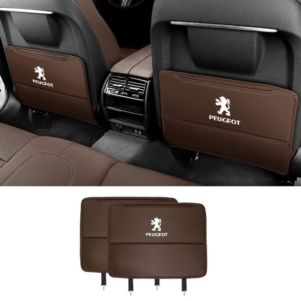 Auto Rücksitz Anti Kick Pad für Peugeot 308CC 308SW 4008 407 607 RCZ 307CC Autositz Rückenlehne Protector Zubehör,normal-Brownstyle Auto Rücksitz Anti Kick Pad für Peugeot 308CC 308SW 4008 407 607 RCZ 307CC Autositz Rückenlehne Protector Zubehör,normal-Brownstyle von LZJPL