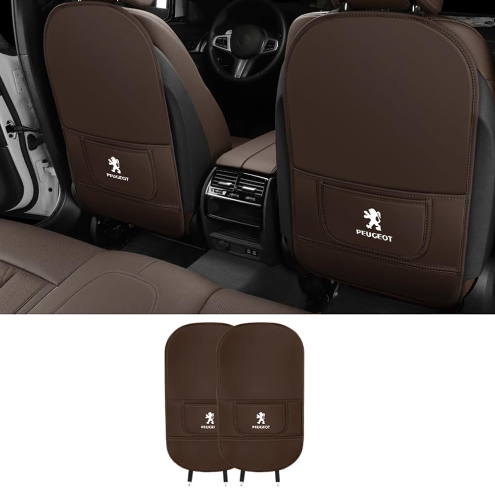 Auto Rücksitz Anti Kick Pad für Peugeot 308CC 308SW 4008 407 607 RCZ 307CC Autositz Rückenlehne Protector Zubehör,normal-Brownstyle Auto Rücksitz Anti Kick Pad für Peugeot 308CC 308SW 4008 407 607 RCZ 307CC Autositz Rückenlehne Protector Zubehör,normal-Brownstyle von LZJPL