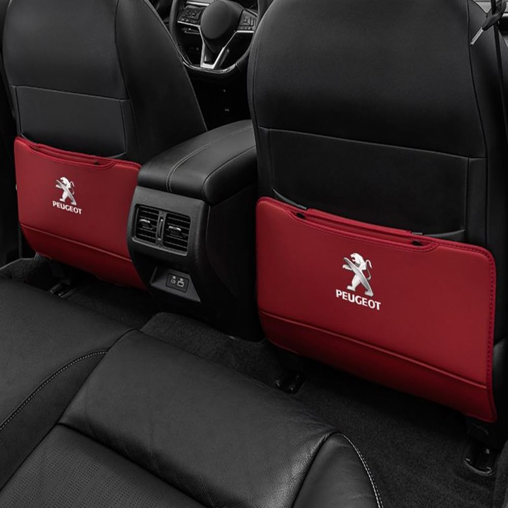 Auto Rücksitz Anti Kick Pad für Peugeot 308CC 308SW 4008 407 607 RCZ 307CC Autositz Rückenlehne Protector Zubehör,normal-Redstyle Auto Rücksitz Anti Kick Pad für Peugeot 308CC 308SW 4008 407 607 RCZ 307CC Autositz Rückenlehne Protector Zubehör,normal-Redstyle von LZJPL