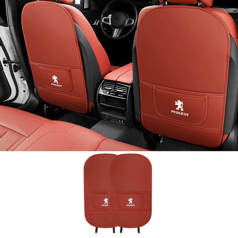 Auto Rücksitz Anti Kick Pad für Peugeot 308CC 308SW 4008 407 607 RCZ 307CC Autositz Rückenlehne Protector Zubehör,normal-Redstyle Auto Rücksitz Anti Kick Pad für Peugeot 308CC 308SW 4008 407 607 RCZ 307CC Autositz Rückenlehne Protector Zubehör,normal-Redstyle von LZJPL