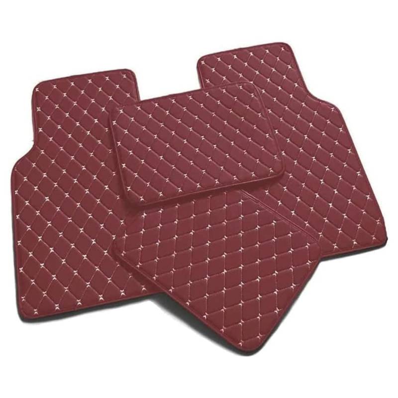 Auto Fussmatte für Hyundai Matrix 2005-2023, Autofussmatten Fußmatten Auto Leder wasserdichte Auto Matten Antirutschmatte Auto Zubehör,Brown von LZWLZW