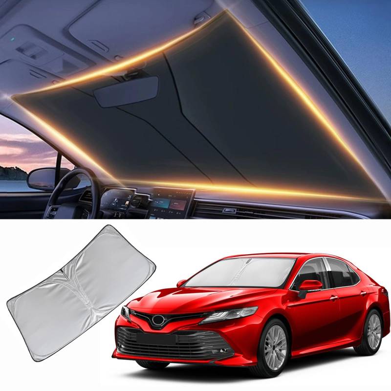 Toyota Camry Windschutzscheiben-Sonnenblende für Frontfenster 2012-2025, Sonnenblende für Windschutzscheibe Camry von LZYYQX