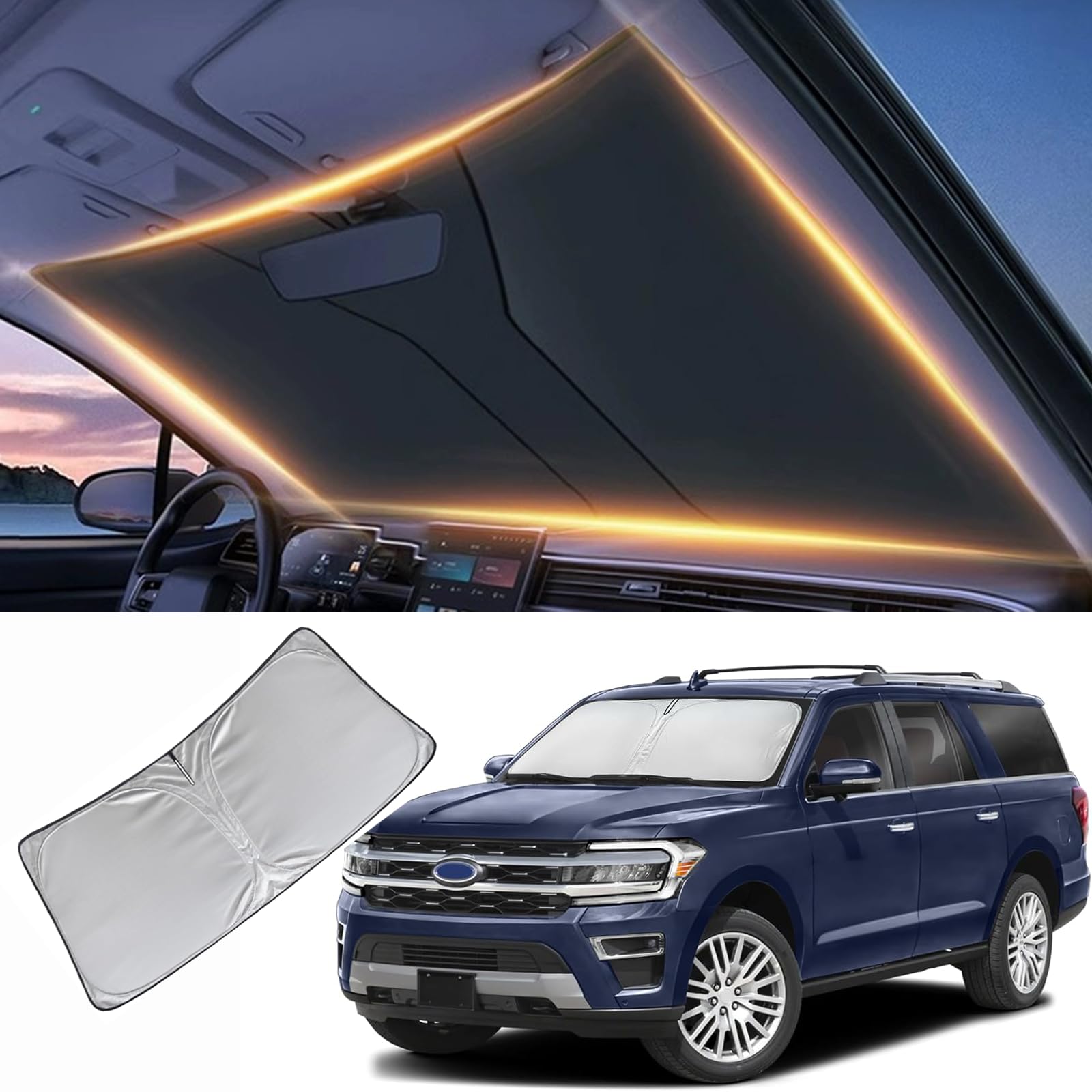 Windschutzscheiben-Sonnenschutz für Ford Explorer Frontscheibenabdeckung für 2011–2024 Explorer Windschutzscheiben-Sonnenblende, Autozubehör Windschutzscheiben-Sonnenschutz für Ford Explorer Frontscheibenabdeckung für 2011–2024 Explorer Windschutzscheiben-Sonnenblende, Autozubehör von LZYYQX