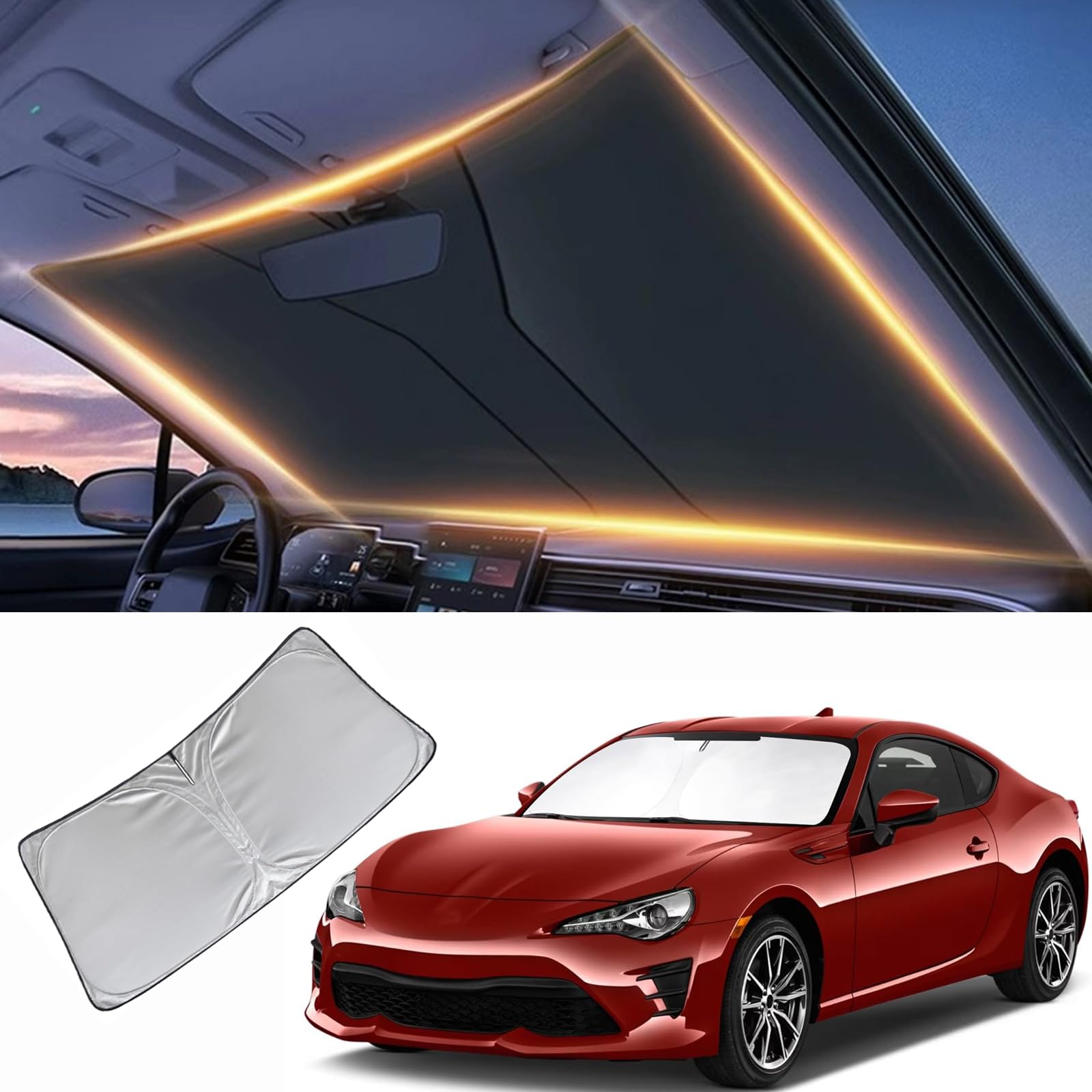 Windschutzscheiben-Sonnenschutz für Toyota 86/2022-2023 Toyota GR86 Frontscheibenabdeckung für Subaru BRZ/2012-2016 Scion FR-S FRS Windschutzscheiben-Sonnenblende Autozubehör Windschutzscheiben-Sonnenschutz für Toyota 86/2022-2023 Toyota GR86 Frontscheibenabdeckung für Subaru BRZ/2012-2016 Scion FR-S FRS Windschutzscheiben-Sonnenblende Autozubehör von LZYYQX