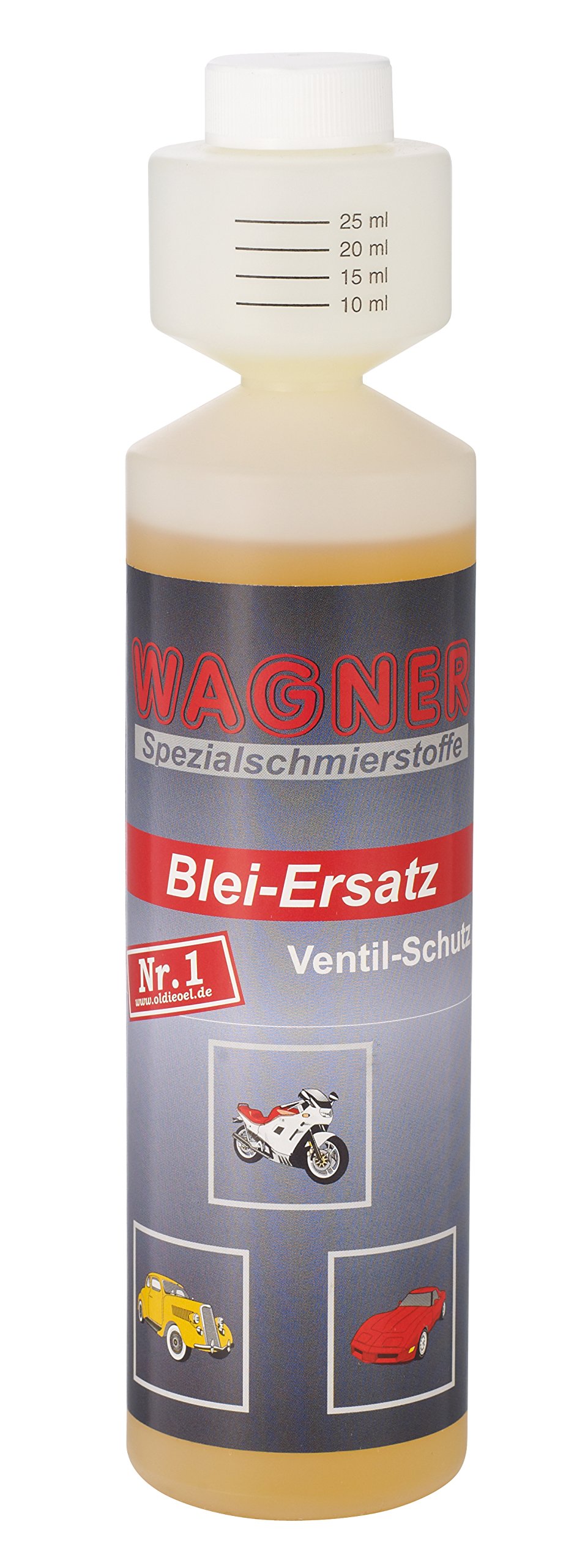 Wagner Bleiersatz Ventilschutzmittel - Benzin Additiv für alle 4-Takt-Otto-Motoren&Fahrzeuge Aller Baujahre| Bleiersatz Für Oldtimer Benzin Schützt vor Ventilverschleiß&Kompressionsverlust|250 ml von Wagner