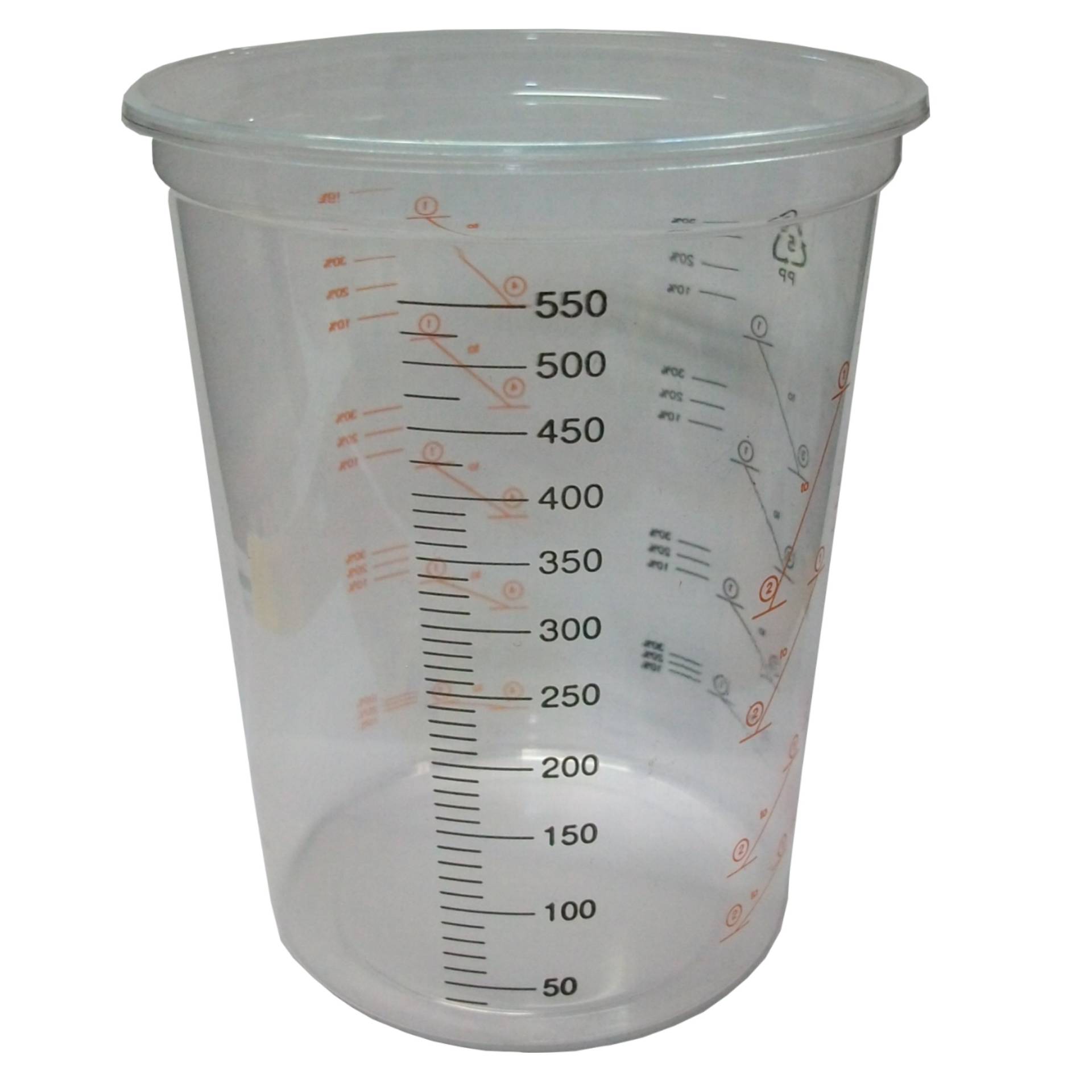 Lackierzubehör 20 Mischbecher 650 ml mit Skalierung für Mischungsverhältnis von Lackierzubehör