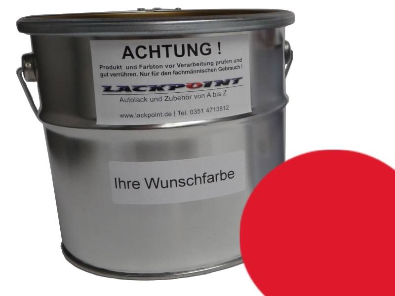 Lackpoint 0,5 Liter 1K Kunstharz Autolack DDR Flammenrot Trabant Wartburg IFA von Lackpoint