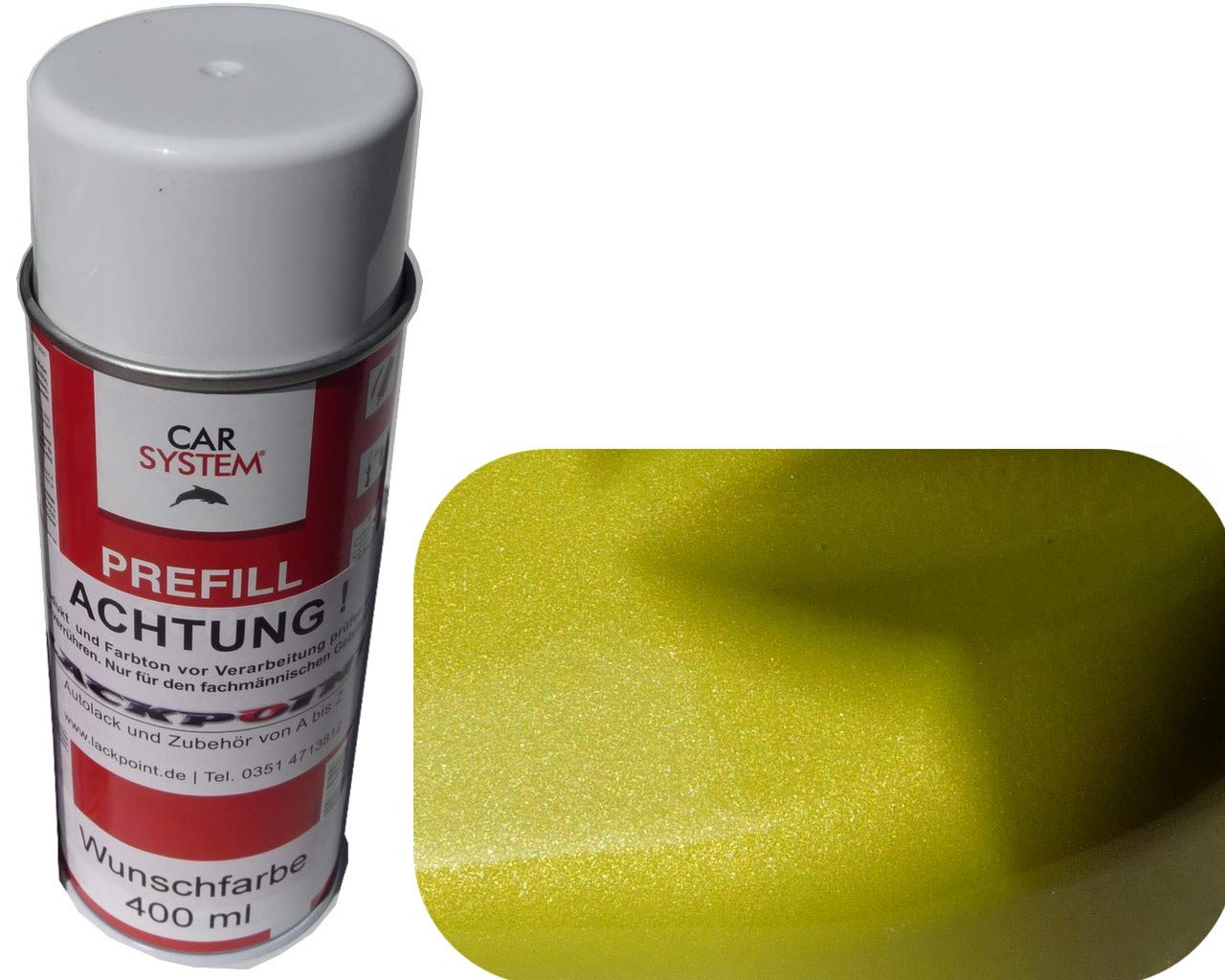 Lackpoint Spraydose 400ml 1K Autolack Brillant Gelb Grün Metallic Glanz Kein Klarlack Lackpoint Spraydose 400ml 1K Autolack Brillant Gelb Grün Metallic Glanz Kein Klarlack von Lackpoint