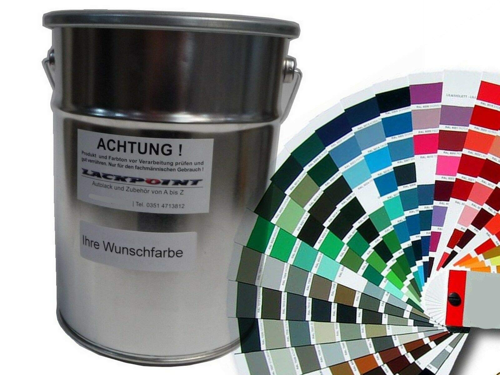Lackpoint Spritzfertiger Autolack in Ihrer Wunschfarbe Metallic und Uni Farben (2 Liter) von Lackpoint