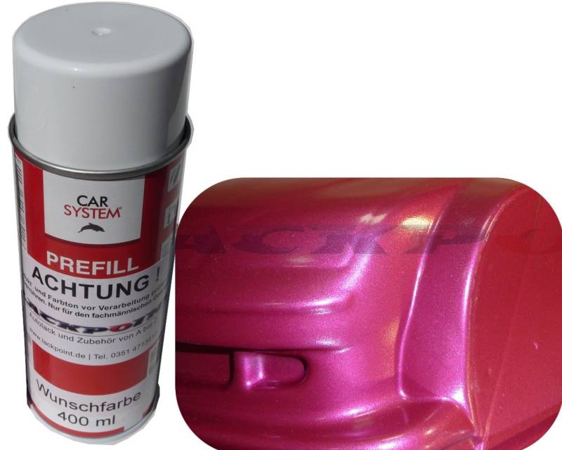 Spraydose 400ml 1K Autolack Brillant Pink Metallic Glanz kein Klarlack Tuning von Lackpoint