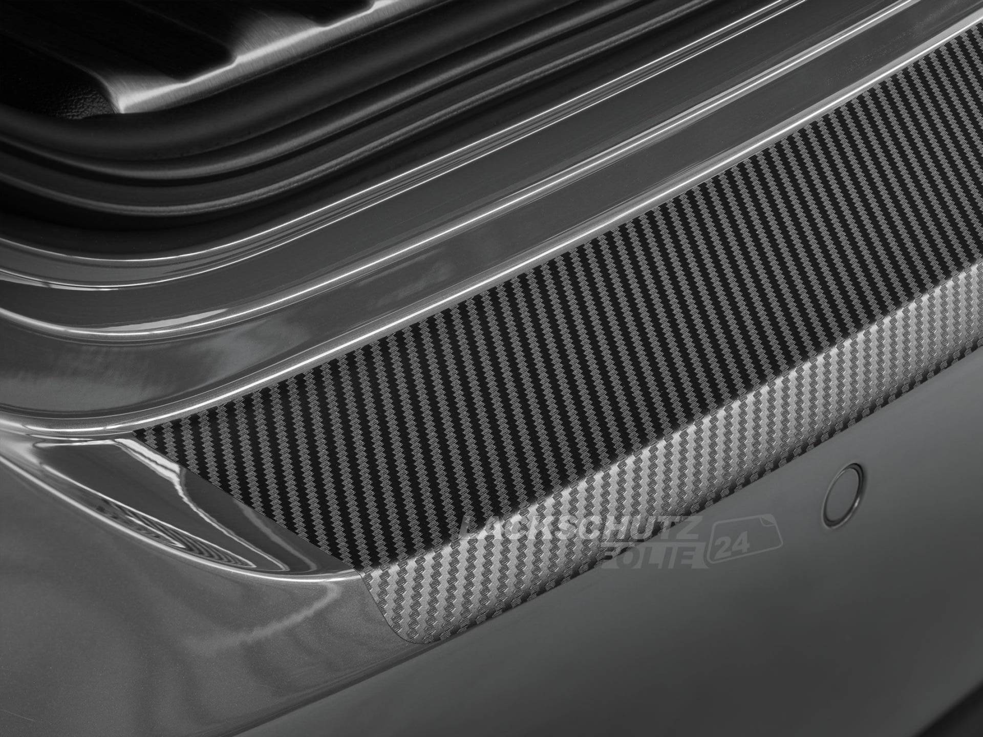 LSF24 - Ladekantenschutzfolie - Schwarz Carbon-Optik Matt für Ford Focus Turnier (Kombi) (III) Facelift, Typ C346, BJ 2014-09/2018 von Lackschutzfolie24