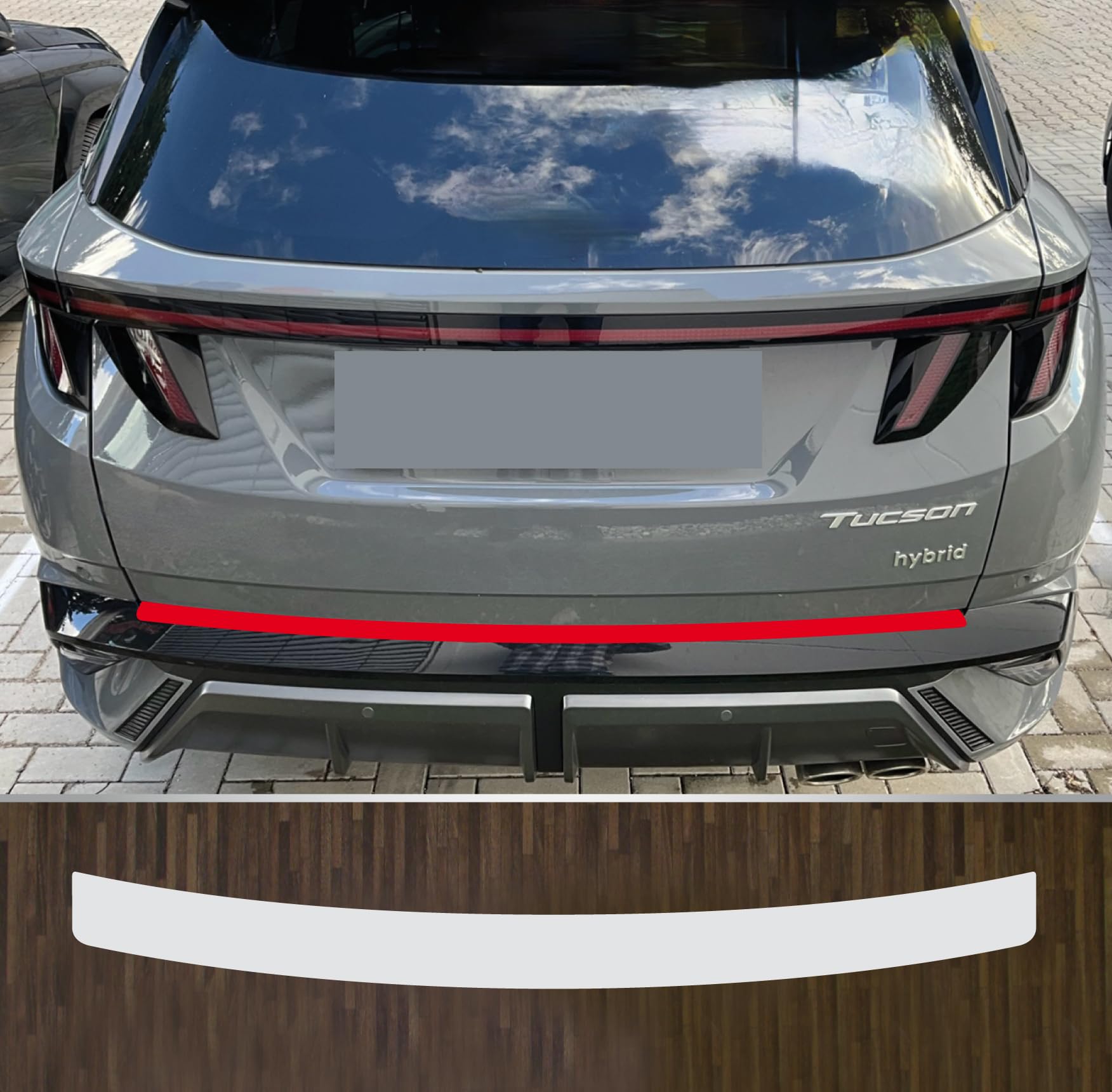 kompatibel mit Hyundai Tucson N-Line ab 2023 passgenaue Lackschutzfolie Ladekantenschutz transparent kompatibel mit Hyundai Tucson N-Line ab 2023 passgenaue Lackschutzfolie Ladekantenschutz transparent von Lackschutzfolien-Stolze