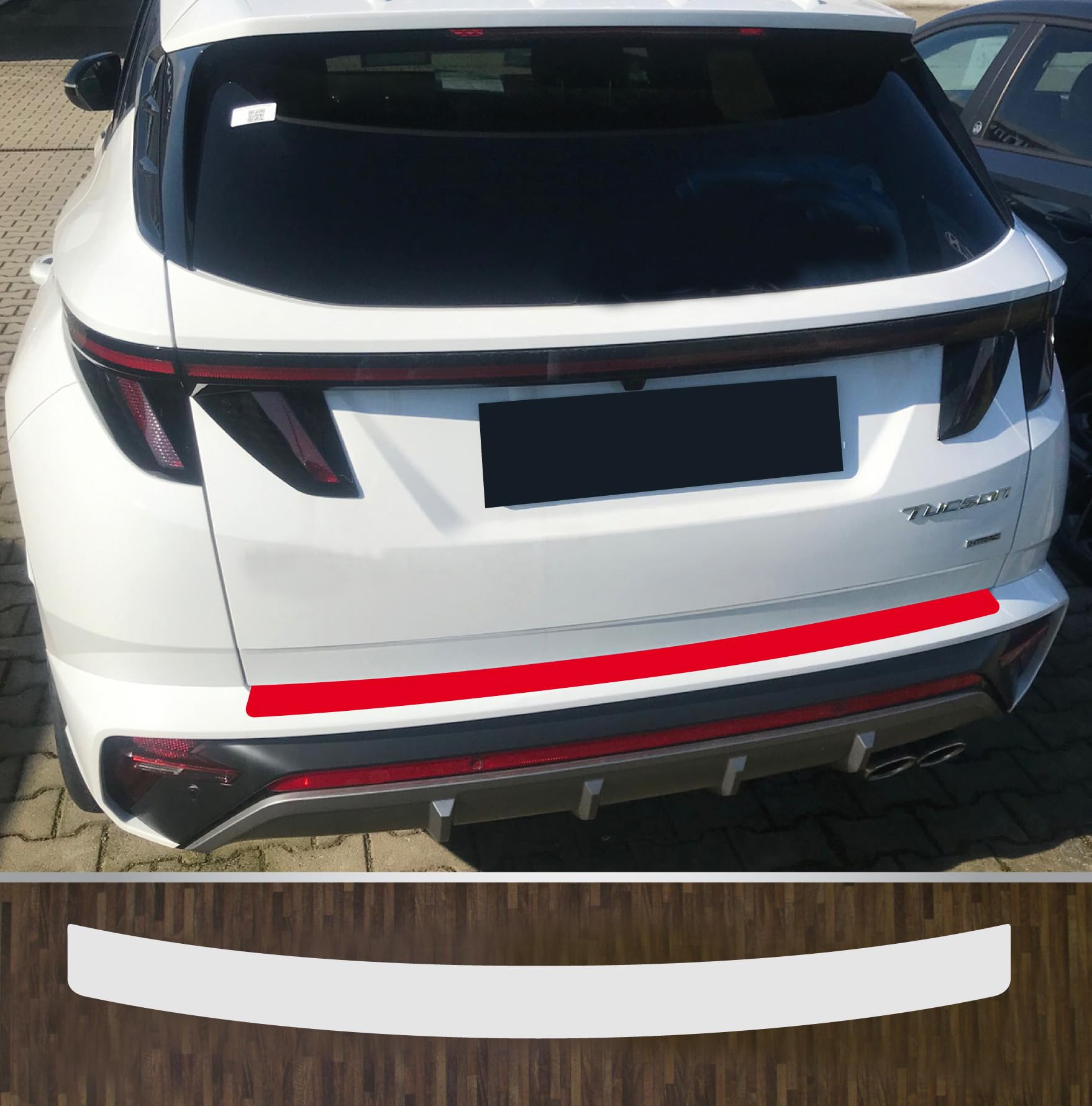 kompatibel mit Hyundai Tucson ab 2020 Lackschutzfolie Ladekantenschutz transparent kompatibel mit Hyundai Tucson ab 2020 Lackschutzfolie Ladekantenschutz transparent von Lackschutzfolien-Stolze