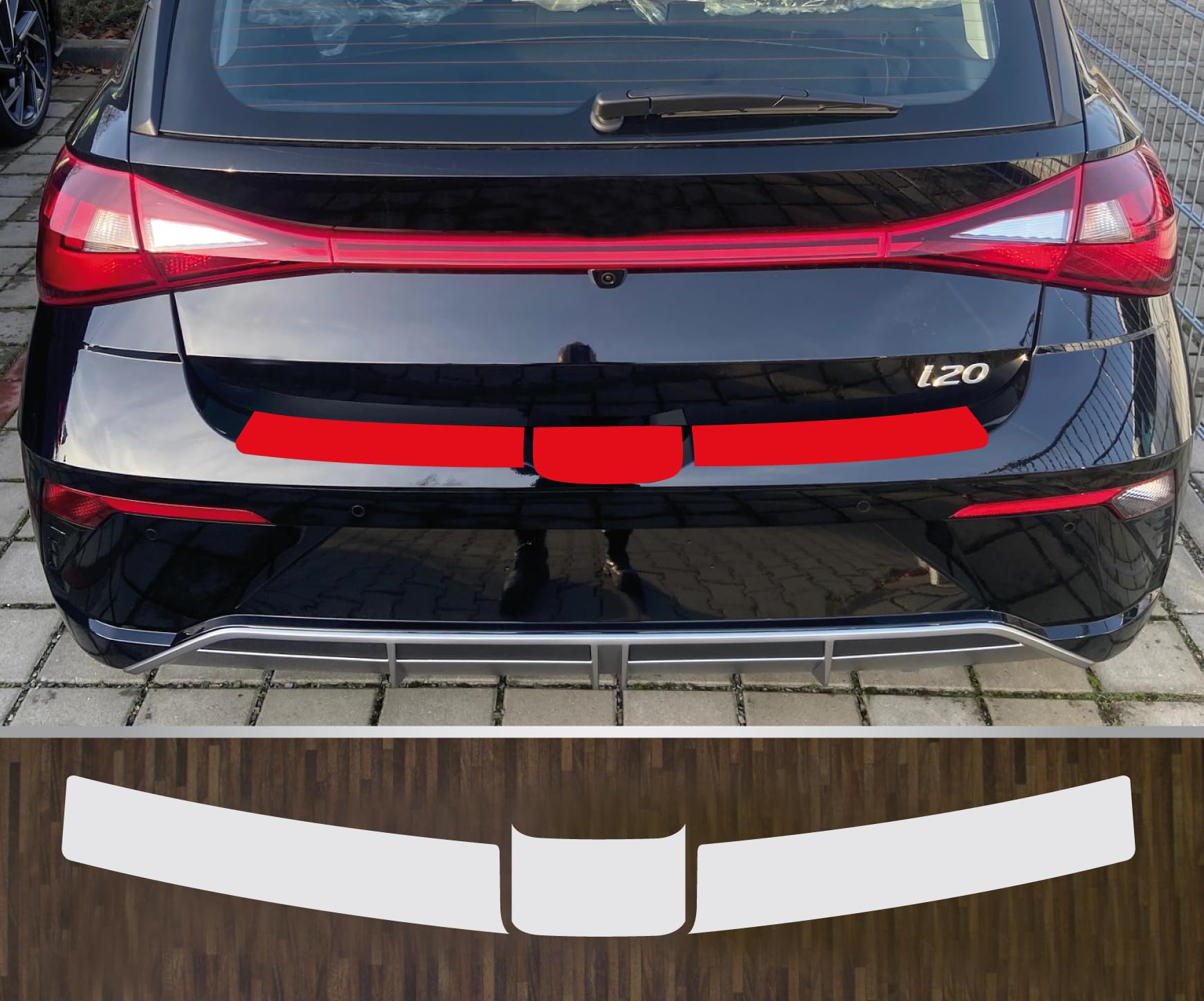 kompatibel mit Hyundai i20 ab 2023 passgenaue Lackschutzfolie Ladekantenschutz transparent kompatibel mit Hyundai i20 ab 2023 passgenaue Lackschutzfolie Ladekantenschutz transparent von Lackschutzfolien-Stolze