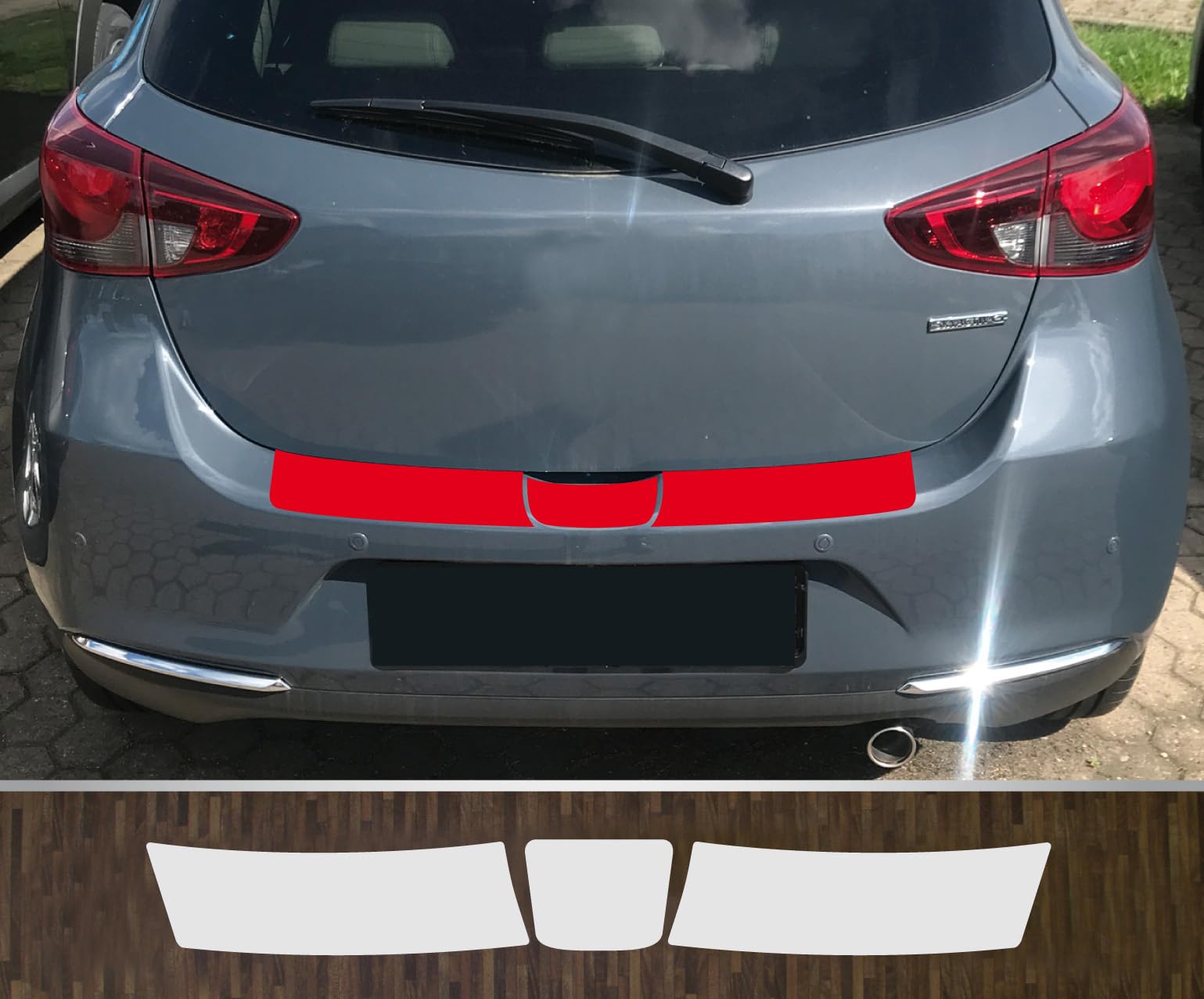 kompatibel mit Mazda 2 ab 2020 passgenaue Lackschutzfolie Ladekantenschutz transparent von Lackschutzfolien-Stolze