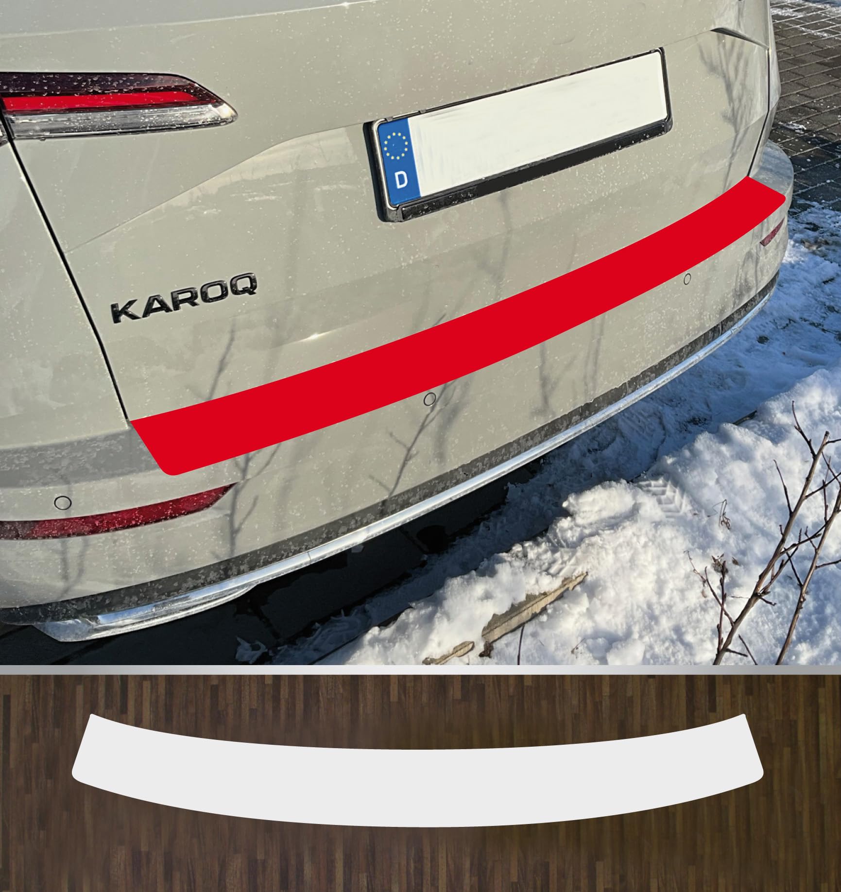 kompatibel mit Skoda Karoq Facelift ab 2021 Lackschutzfolie Ladekantenschutz Folie transparent von Lackschutzfolien-Stolze