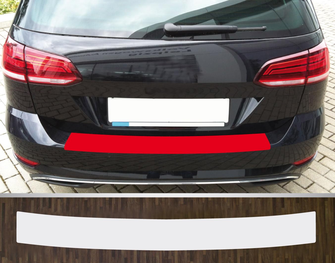 kompatibel mit VW Golf 7 Variant ab 2017 passgenaue Lackschutzfolie Ladekantenschutz transparent von Lackschutzfolien-Stolze