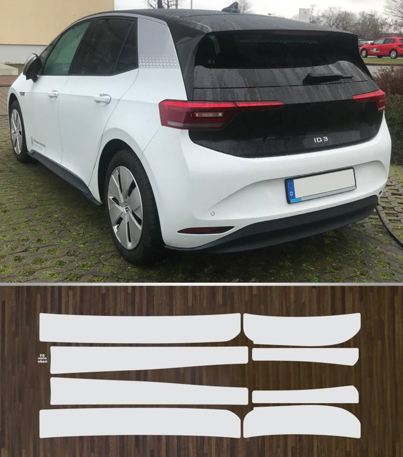 kompatibel mit VW ID3 ab 2019 Lackschutzfolie transparent Einstiegsleisten Einstiege Türen von Lackschutzfolien-Stolze