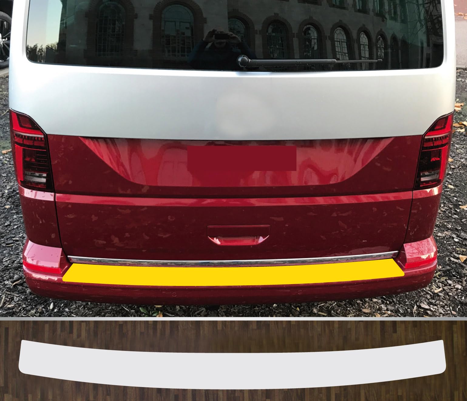kompatibel mit VW T6.1 ab 2019 passgenaue Lackschutzfolie Ladekantenschutz transparent von Lackschutzfolien-Stolze