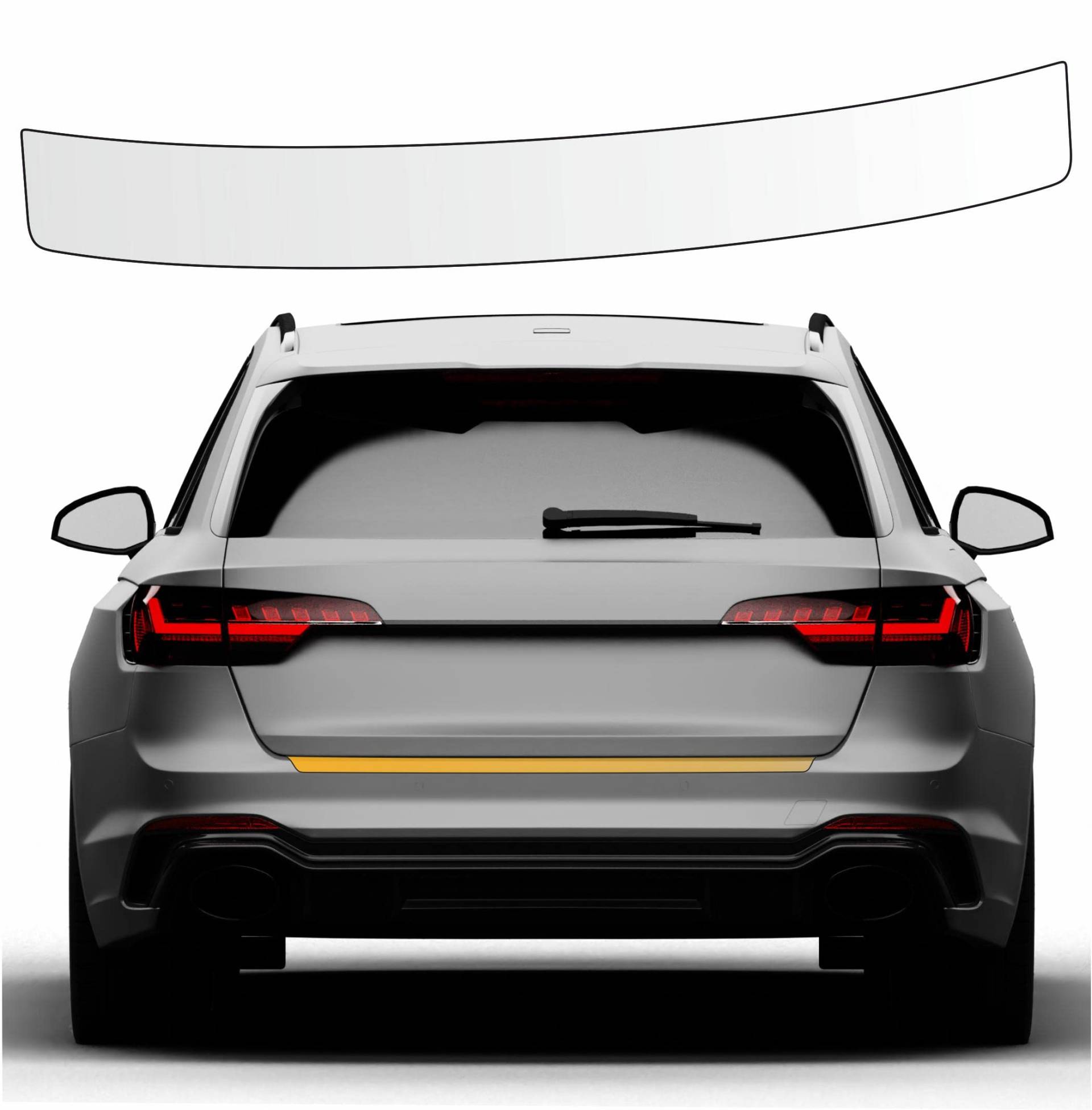 Passend für VW Touran (ab BJ 2011, Typ GPII) - Passform Lackschutzfolie Schutzfolie Ladekantenschutz für Ladekante in transparent 150µm von LACKSCHUTZSHOP