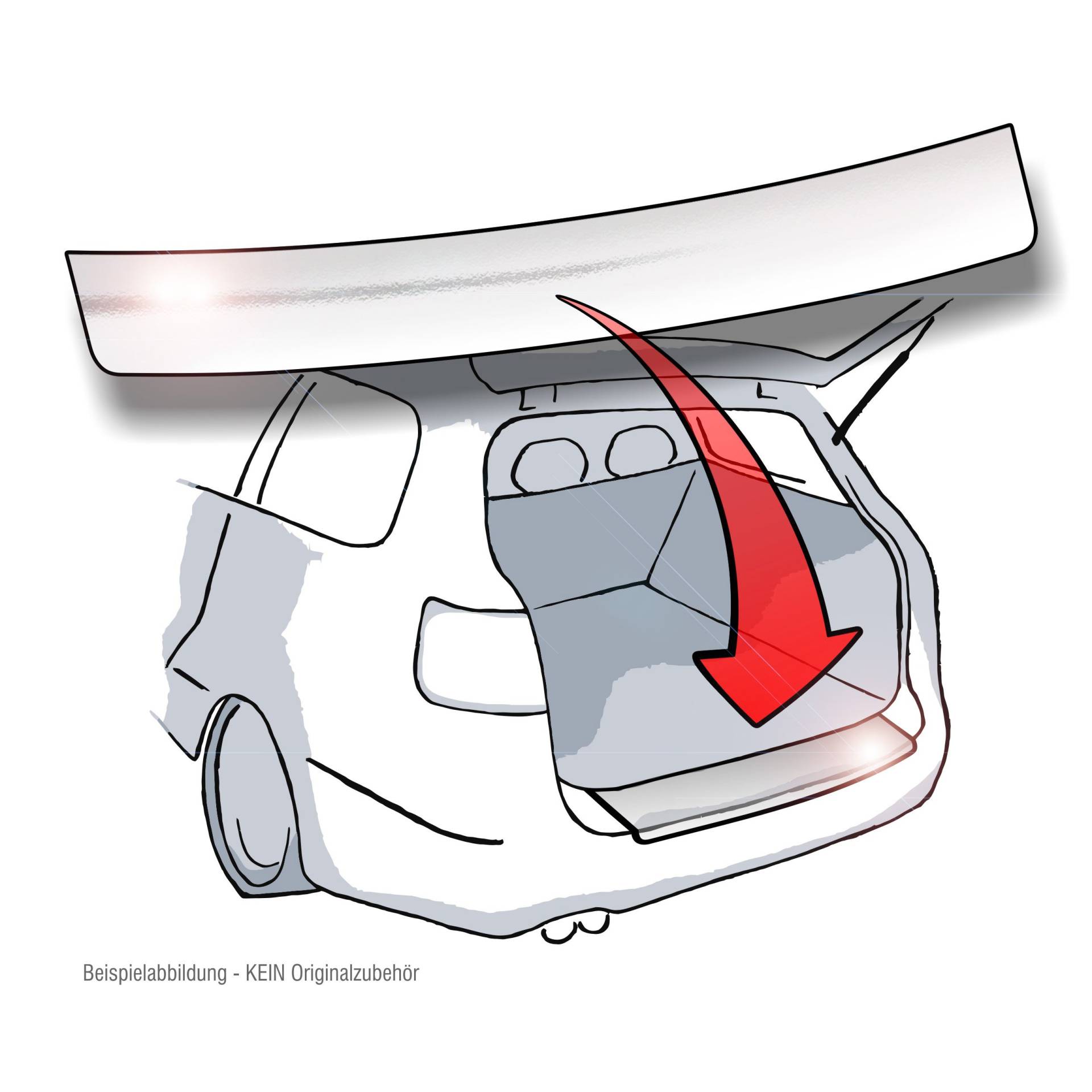 Ladekantenschutz passend für Suzuki Vitara/Vitara-S ab BJ 2015 - Chrom/Chrome hochglänzend von Lackschutzshop