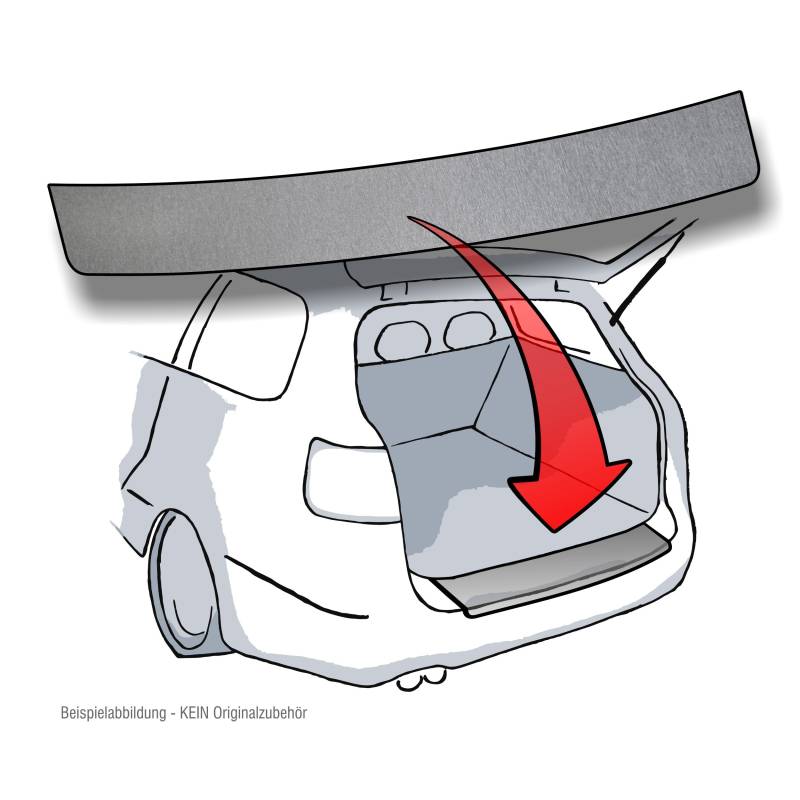 Lackschutzshop Ladekantenschutz passend für Smart Forfour / 4Four II (Typ W453 ab BJ 2014) - Aluminium gebürstet Silber von LACKSCHUTZSHOP