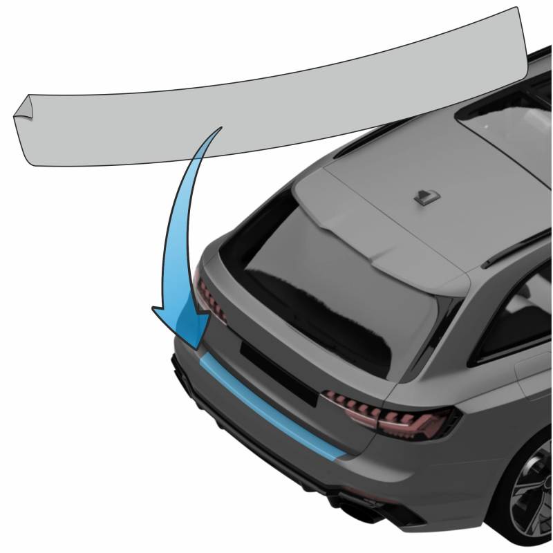 MisterLacky - Lackschutzfolie passend für Hyundai i20 (III) ab BJ 2020 (3tlg) Ladekanten-Schutz 3D Carbon Silber als Kratzschutz Stoßstangenschutz mit Rakel-Werkzeug von Lackschutzshop