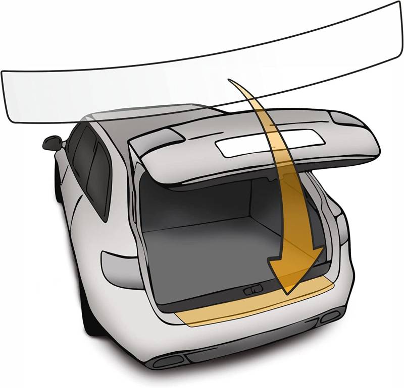 Passend für Volvo V60 Kombi (ab BJ 10/2010) - Passform Lackschutzfolie Schutzfolie Ladekantenschutz für Ladekante in transparent 150µm von LACKSCHUTZSHOP