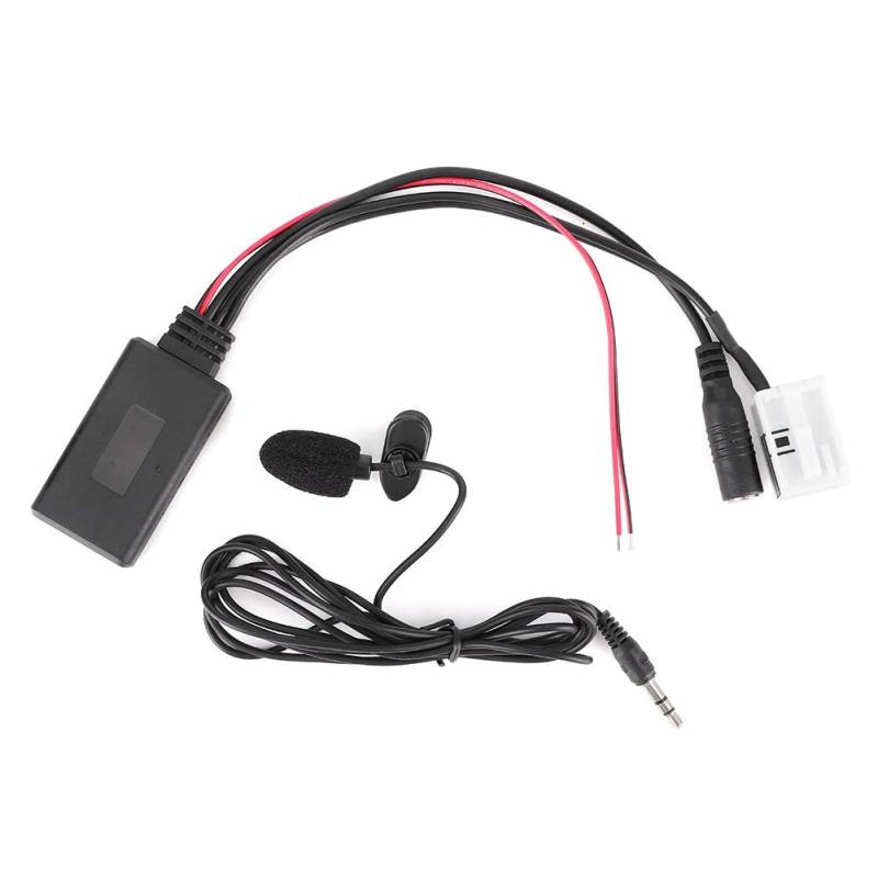 Ladieshow Auto-Musikadapter, 12-poliger Bluetooth-Audio-Kabelwagen-AUX-Adapteranschluss mit Mikrofon Passend für Berlingo von Ladieshow