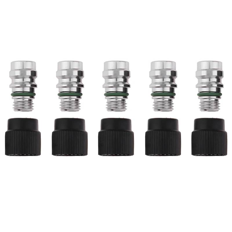 10/5 Stücke High Side A/C Service Ladeanschluss Kugelhahnkerne Mit Kappen for AC Kugelhahnkerne(5pcs) von LaiYN