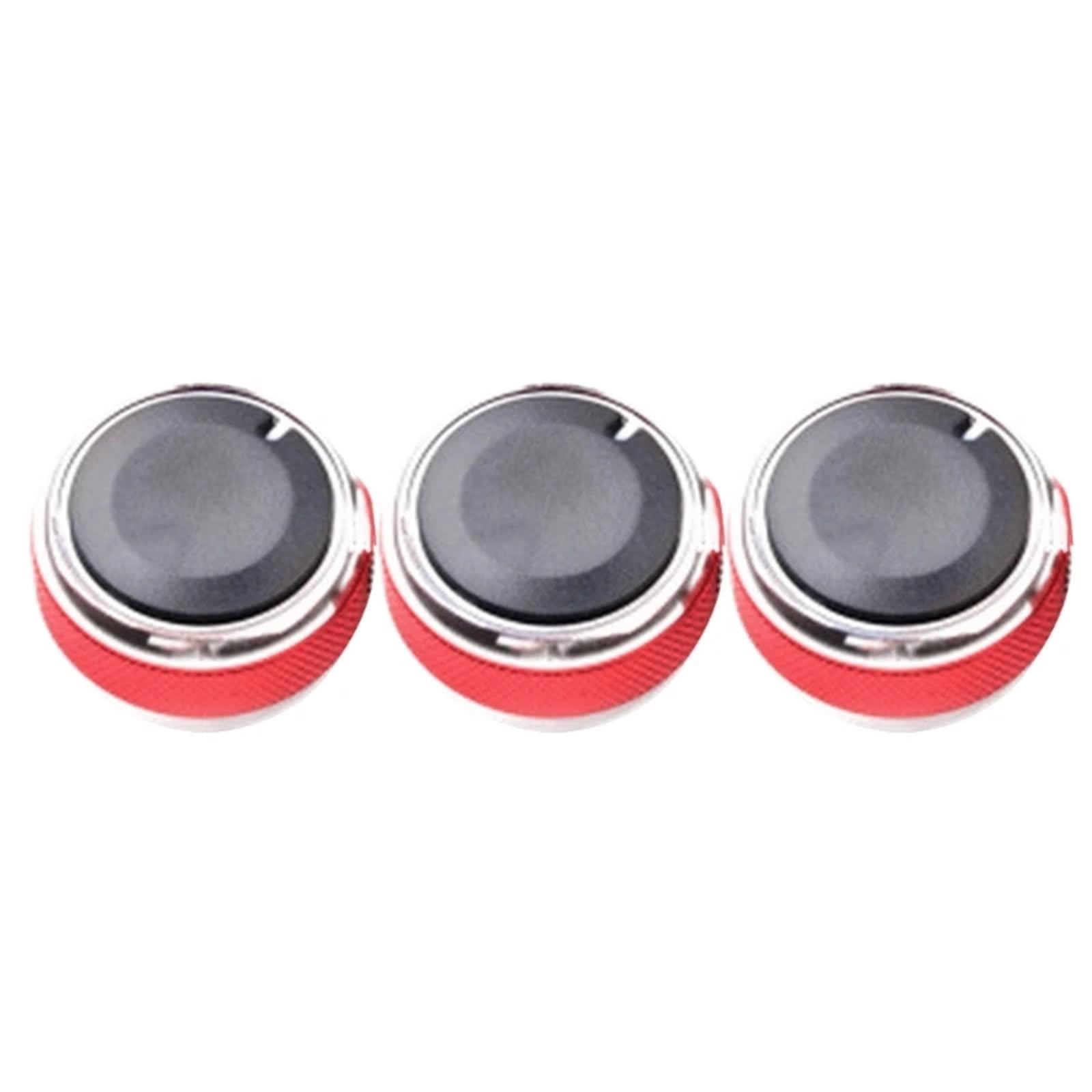 3 Teile/Satz Aluminium Klimaanlage Knob Knob Heizung Klima Control Tasten Fit for Auto Zubehör(Red) von LaiYN